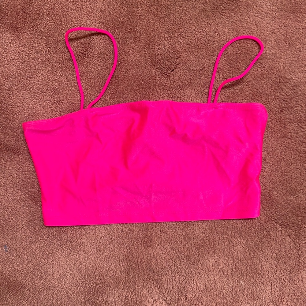 Hot pink tank top. Never worn